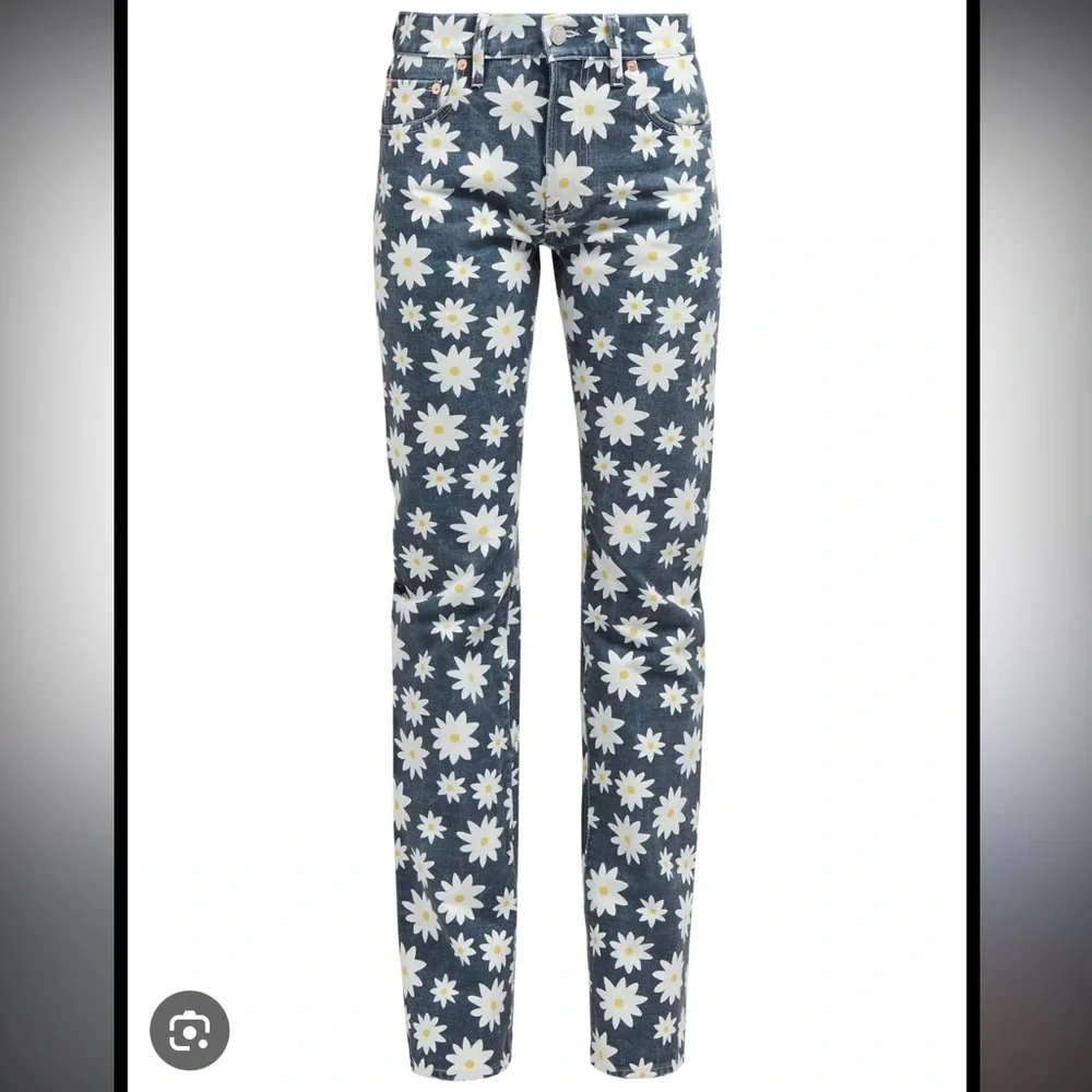 NWT Holiday Boileau denim daisy straight leg jeans size 29 - Picture 1 of 12